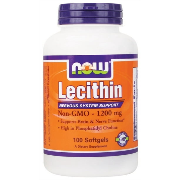 NOW Foods Lecithin 19 Grain 1200 mg, 100 Softgels2 Pack
