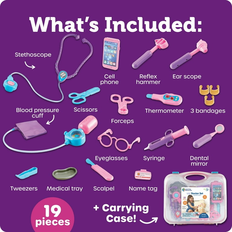 Learning Resources Pretend & Play Doctor Set Pink - Medical Kit