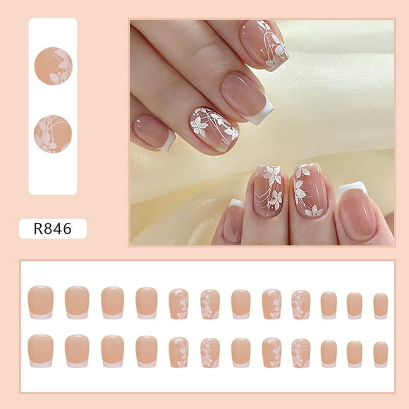 French Tip Press-On Nails - Gel X Full Cover Tips & Toe Nail Covers