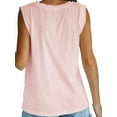 thumbnail image 5 of Loose Fit Casual Crew Neck T Shirts Basic Tee Tops Summer Sleeveless Women's Tank Top, 5 of 5