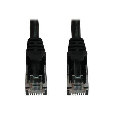 Eaton Tripp Lite Series Cat6a 10G Snagless Molded UTP Ethernet Cable RJ45 M/M PoE Black 15 ft. 4.6 m