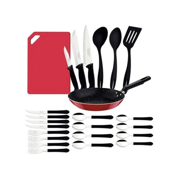 Bateria de Cocina Tramontina Rojo 24 Pzas
