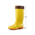 thumbnail image 3 of Fangasis Unisex Rain Boots Casual Garden Shoes Wide Calf Rubber Boot Work Comfort Waterproof Yellow Tall Cylinder (velvet) 10, 3 of 3