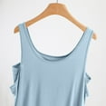 thumbnail image 6 of ibuvkizy Nightgowns for Women Pajama Dress with Built in Bras Pads Nightshirt Dress Women's Fashion Solid Color Round Neck Sleepwear Sleeveless Nightdress Light Blue L, 6 of 7