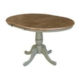 thumbnail image 6 of 36" Round Solid Wood Extension Dining Table With 2 San Remo Chairs in Distressed Hickory/Stone by International Concepts, 6 of 6