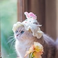 thumbnail image 7 of Viflosae Cat Hat Dog Hats for Small Dogs Easter Bunny Ear Pet Knit Hat for Easter Photos Handmade Soft Yarn Puppy Pussy Holiday Hat Adjustable Cute Pet Accessories for Small Medium Pet, 7 of 7