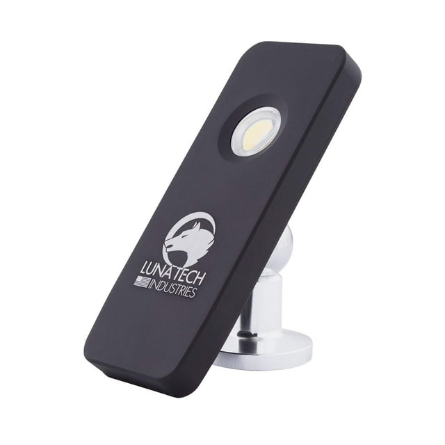 Luna Tech , Lampe de Poche Aluminateur, Rechargeable, Étanche, Base Magnétique Double Détachable, Aluminium Maillé, Inclut Micro USB & Adaptateur
