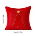 thumbnail image 5 of Christmas Velvet Decorative Throw Pillow Covers Christmas Sofa Decoration One Sided Pattern Comfortable & Breathable Pillow Covers 18x18", 5 of 7