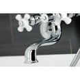 thumbnail image 4 of Kingston Brass KS226PXC Kingston Three-Handle 2-Hole Wall Mount Clawfoot Tub Faucet with Hand Shower in Polished Chrome, 4 of 7