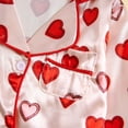 thumbnail image 6 of Kids Pajamas Set Valentines Pajamas Cute Bow Design 2 Piece Long Sleeve Button-Down Silk Sleepwear for Toddler Boys Girls 12-18 Months, 6 of 6