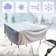 thumbnail image 4 of Funda para muebles de jardín, 210D, rectangular, resistente al agua, con cordón, para muebles de jardín, mesa de patio, cubierta para muebles, color plateado, 242 x 162 x 100 cm JAMW Sencillez, 4 of 5