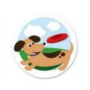 Dog Play Fun 7inch Round Edible Photo Image Cake Decoration
