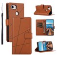 thumbnail image 1 of Google Pixel 3 Case ,Vintage PU Leather Flip Cover Card Slots Magnetic Kickstand Hand Strap Case for Google Pixel 3, 1 of 5