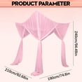 thumbnail image 3 of 4 Openings Bed Canopy Net, Twin Bed Canopy Bed Curtains for Girls teen Rooms, Home Decor, Easy Installation with Hooks, Versatile for Indoor , 1 Mosquito Net, 8 1-Meter Ropes, 8 Nails, 8 Expansion, 3 of 7