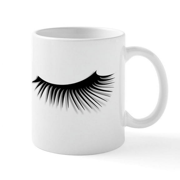 CafePress - Eyelashes Mugs - 11 oz Ceramic Mug - Novelty Coffee Tea Cup