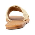 thumbnail image 2 of Melrose Ave. Los Angeles Women's Faux Raffia Crossband Slide Sandals, 2 of 2
