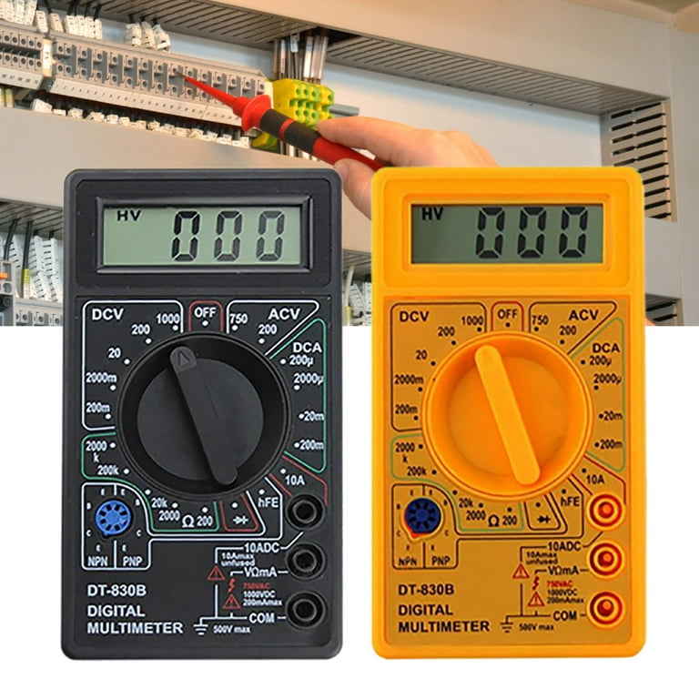 V-TEC Lcd Display Digital Multi-Meter Digital Multimeter (Yellow Color),  Battery Powered : : Industrial & Scientific