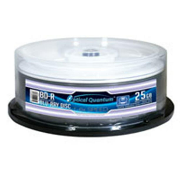 Optical Quantum OQBDR06WTP-E 25 Pack 6X 25GB BD-R Blu-ray Disque Blanc Thermique Everest Moyeu Imprimable