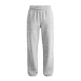 thumbnail image 6 of Dwellite Womens Sweatpants Petite Fleece Lounge Elastic Waisted Pants Tapered Lightweight Trousers with Pockets for Fall Winter Light Gray XL, 6 of 9