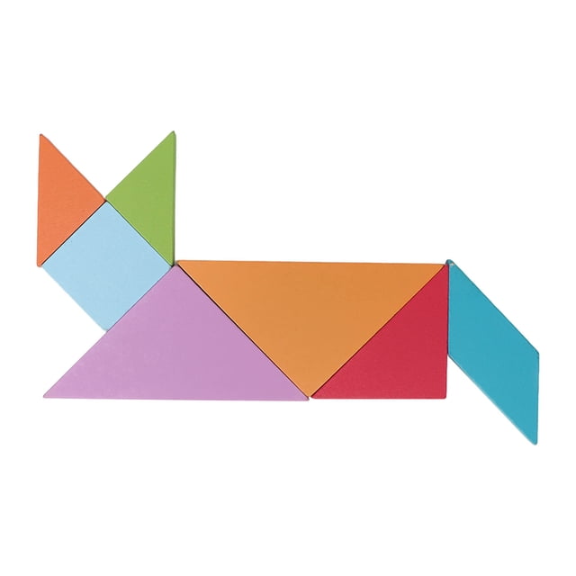 Juguetes magnéticos Tangram, 7 formas, ejercicio, pensamiento lógico, diseño de clip, juego de bloques de patrón de madera para guardería
