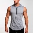 thumbnail image 6 of BRGZLK Men's Tank Tops Fashion Hooded Summer Solid Color Quick Drying Drawstring Sleeveless 2026 Trendy Athletic Fitness T-Shirts, 6 of 6