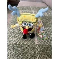 Ty Beanie Baby - SpongeBob Sleigh ride Christmas Plush 8” New With Animal Stickers