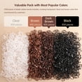 thumbnail image 2 of Rubber Bands for Hair, Funtopia 2500 Pcs Hair Ties for Girls Women, Toddlers Elastic Hair Bands, Mini Ponytail Holders for Kid, Small Hair Elastics with Case, Hair Accessories, Black, Clear, Brown, 2 of 7