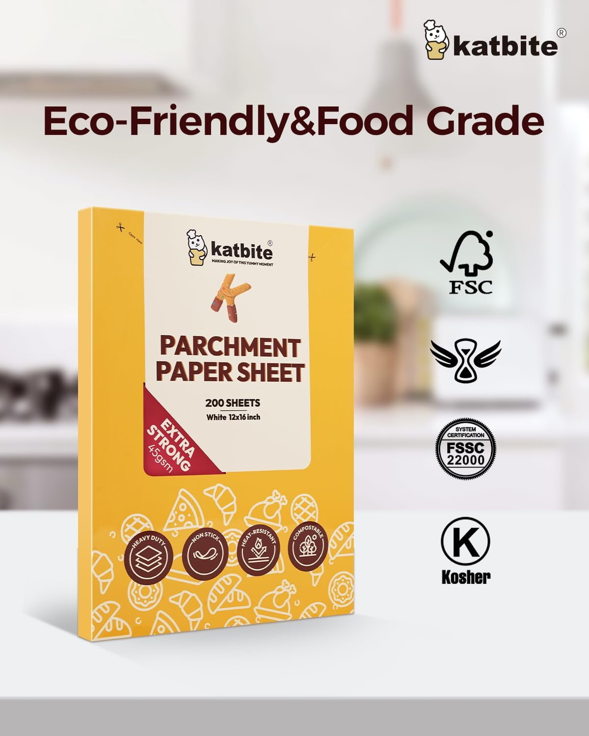 200PCS 12x16 In Heavy Duty Flat Parchment Paper, Parchment Paper Sheets for Baking Cookies, Cooking, Frying, Air Fryer, Grilling Rack, Oven(12x16 Inch)[Advanced Series]