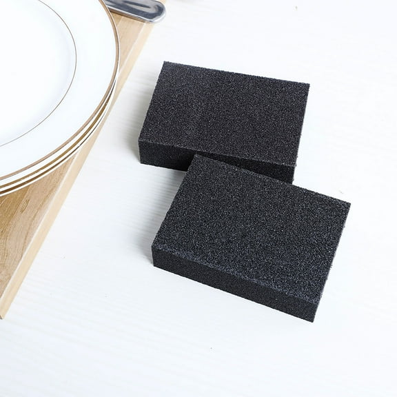 Uxcell Non-Scratches Scouring Pads  Scrub Kitchen Cleaning Sponge Dark Gray 5pcs