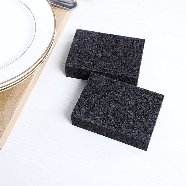 Uxcell Almohadillas de limpieza sin rayones, esponjas de fregado para cocina, gris oscuro, 10 piezas