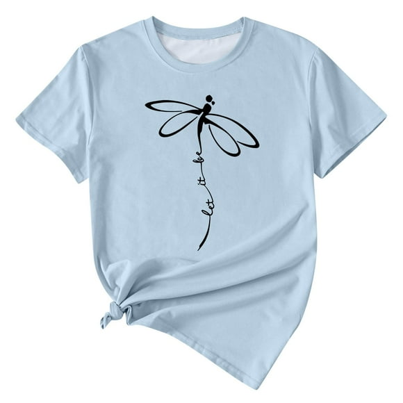 YDLCAFD Nike T Shirts Women Women T Shirt Printed Pattern Casual Fashion Soild Color Short Sleeve Tops Women's Graphic T Shirts Womens T Shirts Loose Fit