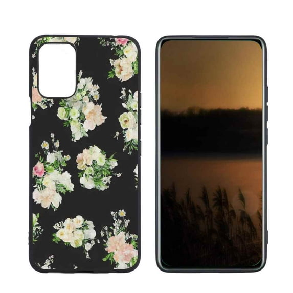 Floral-281 Phone Case, Degined for LG Q52 Case Men Women, Flexible Silicone Shockproof Case for LG Q52