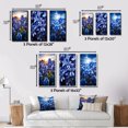 thumbnail image 4 of Designart "Blissful Bluebonnet Blooms II" Floral & Botanical Wall Art Set Of 3 - Blue Blue Bonnets Canvas Set For Living Room Decor, 4 of 7