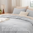 thumbnail image 3 of Juego de edredón Bedsure Queen Size, gris claro, 3 piezas, 3 of 7