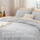 thumbnail image 3 of Juego de edredón Bedsure Queen Size, gris claro, 3 piezas, 3 of 7