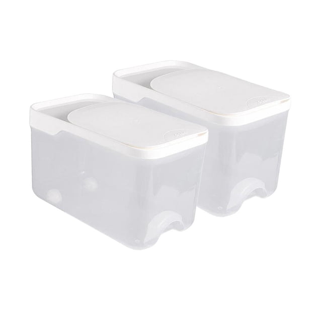 2x contenedor de almacenamiento de dispensador contenedor contenedor tapa con bisagras