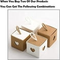thumbnail image 4 of 50pcs Kraft Paper Gift Box Recyclable Beautiful Simple Heart-to-heart Design Retro Candy Packaging Box For Gift Wrapping, 4 of 8