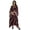 Brown2, variant on Boat Neck Caftan Rayon Cover Up Printed Cold Shoulder Kaftan Maxi Dress