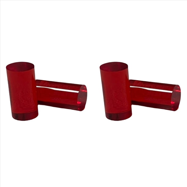 4 Casquillos Acrílicos de Colores para Tacos de Billar, Redondos, de Salto y Quiebre, de 15 mm de Diámetro Exterior X 28 mm de . Accesorios de Billar D