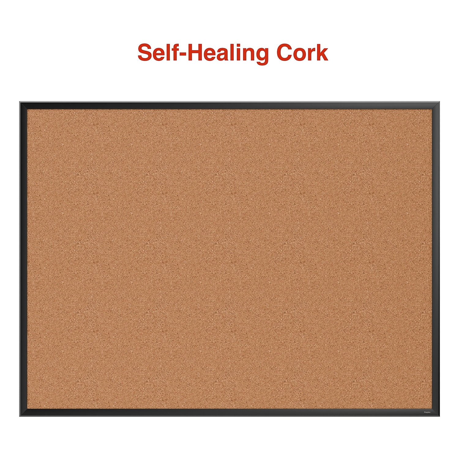 Staples Cork Bulletin Board Black Frame 4' x 3' (ST62834)