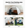 thumbnail image 6 of VEVOR Portable Paint Booth Tent, 116.14 x 114.96 x 79.53 inch Painting Tent Station, Spray Shelter with Built-in Floor & Mesh Screen, Large Space, Oxford Spray Painting Tents for Cupboard, Chairs, 6 of 9