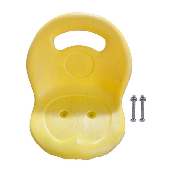 Asiento de triciclo para niños con respaldo bajo y tornillo de manija antideslizante y grueso Amarillo
