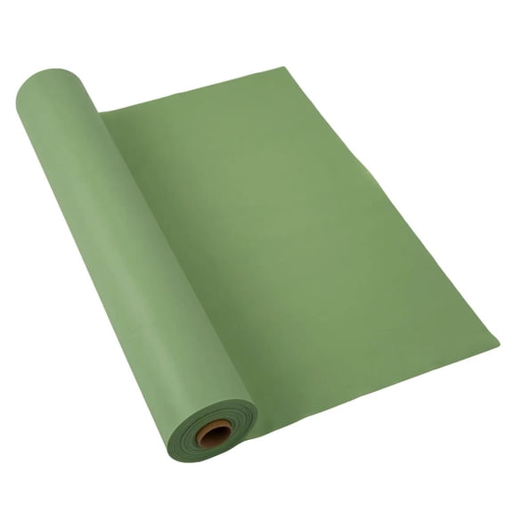 40" x 102 ft. Sage Green Disposable Plastic Tablecloth Roll