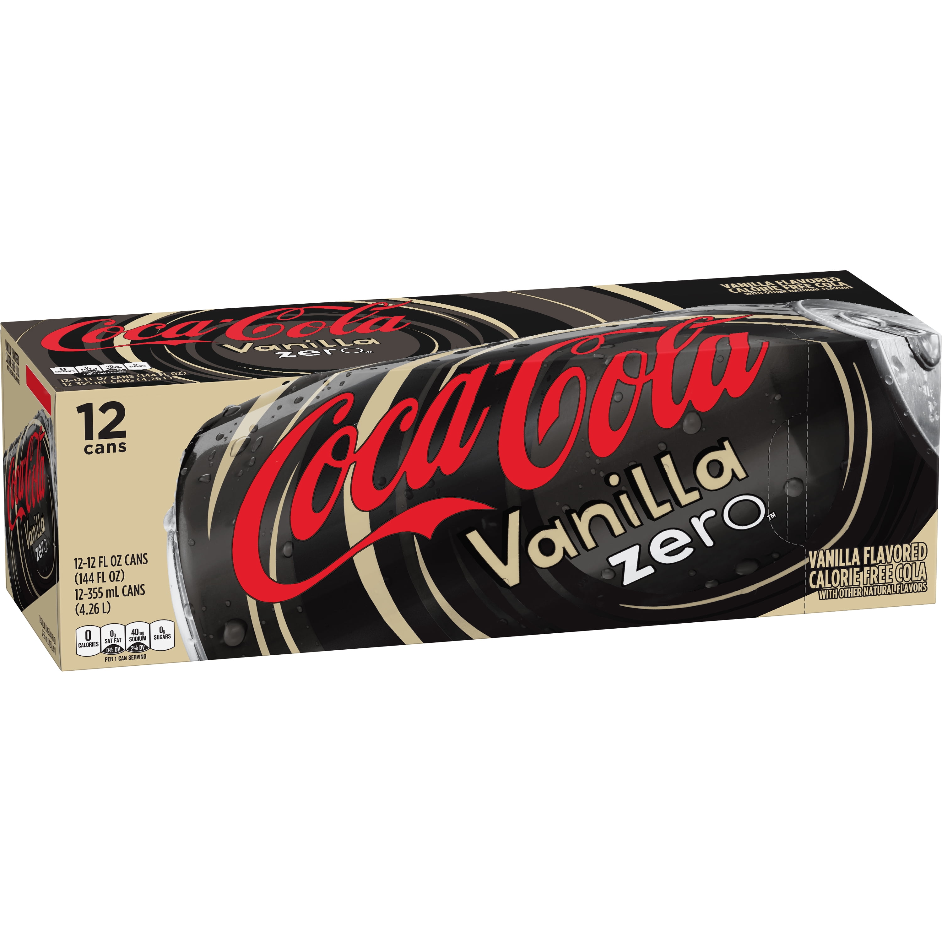 Coca Cola Zero Vanilla Flavored Soda 12fl Oz 12 Count 