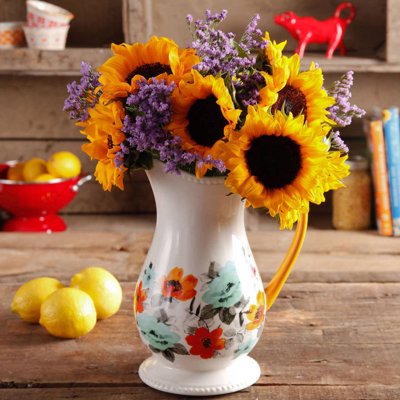 Buy The Pioneer Woman Flea Market Decorated Floral 2 Quart Pitcher Online In Turkey 46039778