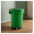 32 Gallon Green Round Trash Can with Lid and Dolly, Ingredient Bin