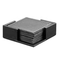 thumbnail image 2 of Juego de 6 posavasos de cuero rectangulares para comedor, sala de reuniones Negro, 2 of 9