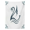 thumbnail image 3 of Ambesonne Teal Tablecloth Rectangular Table Cover, Swan with Curves, 60"x84", White Teal, 3 of 4