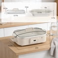 thumbnail image 3 of 4 Quart Cream White Casserole Digital Slow Cooker, Premium Ceramic Bakeware for Oven, 3 of 6