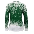 thumbnail image 5 of Lilgiuy Womens Shirts Christmas V-Neck Print Long Sleeve Tops Printed Regular Blouse for Weddings Engagements, 5 of 5